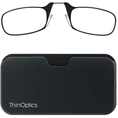 ThinOptics Gafas De Lectura Estuche Compacto Universal Monture noire Unisexe Hombres Mujeres Gafas De Lectura Compactas Y Livianas Con Tecnología Flex-fit ThinOptics Gafas De Lectura Estuche Compacto Universal Monture noire Unisexe Hombres Mujeres Gafas De Lectura Compactas Y Livianas Con Tecnología Flex-fit