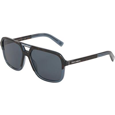 Dolce & Gabbana Ray-Ban Montures de Lunettes Homme, Multicolore (Top Havana On Transparente Blue), 58.0 Dolce & Gabbana Ray-Ban Montures de Lunettes Homme, Multicolore (Top Havana On Transparente Blue), 58.0