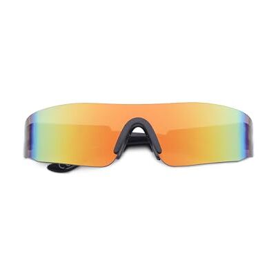 CHARRO Sunglasses Unisexe-Adulte, Noir orange miroir, 176 CHARRO Sunglasses Unisexe-Adulte, Noir orange miroir, 176