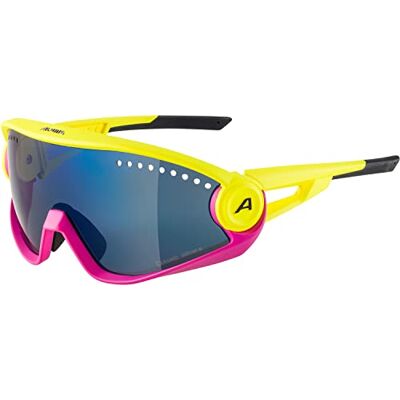 ALPINA Unsiex 5W1NG Lunettes de sport pour adulte Vert fluo Taille unique ALPINA Unsiex 5W1NG Lunettes de sport pour adulte Vert fluo Taille unique