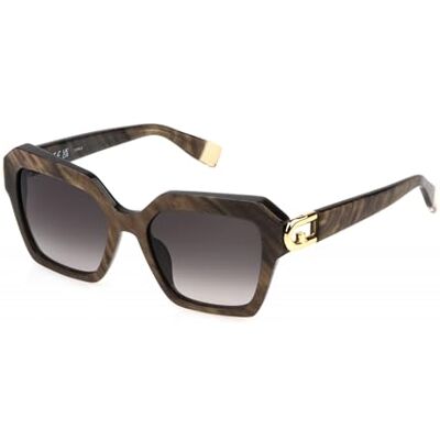 Furla Lunettes de Soleil SFU817 Marrone madreperla lucido 53/18/140 Femme Furla Lunettes de Soleil SFU817 Marrone madreperla lucido 53/18/140 Femme