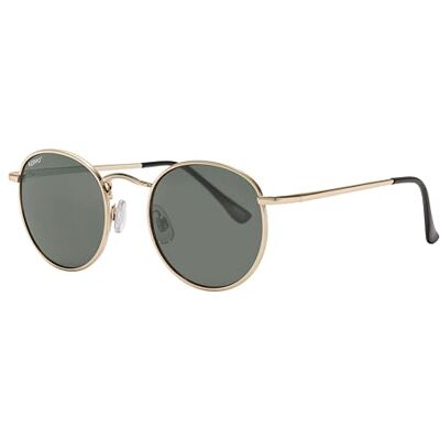 Zippo Lunettes de soleil pour homme, monture fine, beige OB130-05 Zippo Lunettes de soleil pour homme, monture fine, beige OB130-05