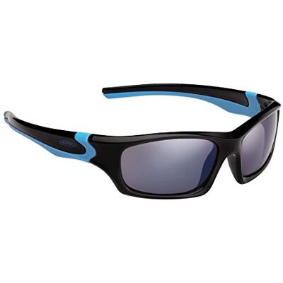 ALPINA FLEXXY KIDS Lunettes de soleil miroir et incassables avec protection UV 100% pour enfants, noir-cyan, taille unique ALPINA FLEXXY KIDS Lunettes de soleil miroir et incassables avec protection UV 100% pour enfants, noir-cyan, taille unique