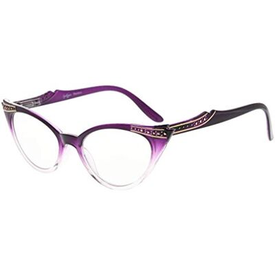 Eyekepper Cateyes Lunettes de lecture pour femme Violet/transparent +1,75 Eyekepper Cateyes Lunettes de lecture pour femme Violet/transparent +1,75