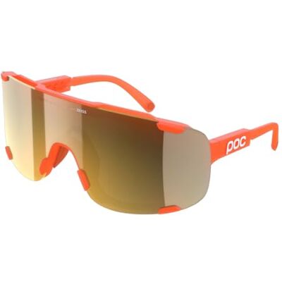 POC Devour Mid Lunettes de soleil Orange fluo/Clarity Road/Partiellement Sunny Gold, taille unique POC Devour Mid Lunettes de soleil Orange fluo/Clarity Road/Partiellement Sunny Gold, taille unique