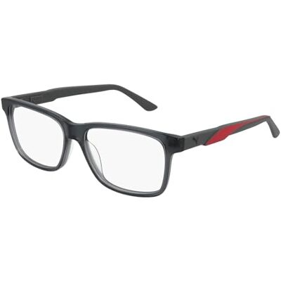PUMA Lunettes PU0341O PU0341O, Gris/transparent, taille unique PUMA Lunettes PU0341O PU0341O, Gris/transparent, taille unique