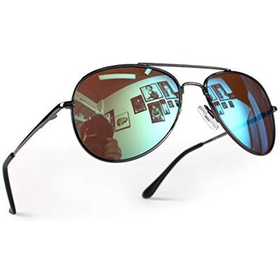Miobo Lunettes de soleil miroir pour homme, femme et enfant Filtre UV400 CAT 3 Unisexe Miobo Lunettes de soleil miroir pour homme, femme et enfant Filtre UV400 CAT 3 Unisexe