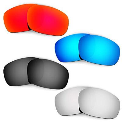 HKUCO Verres de rechange pour lunettes de soleil Oakley Jawbone Rouge/bleu/noir/titane HKUCO Verres de rechange pour lunettes de soleil Oakley Jawbone Rouge/bleu/noir/titane