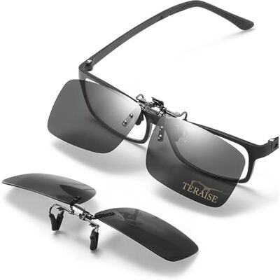 TERAISE Lunettes De Soleil Polarisées Clip Lunettes Anti Éblouissement Uv400 Pour Hommes Femmes Conduite Voyage Outdoor Sports TERAISE Lunettes De Soleil Polarisées Clip Lunettes Anti Éblouissement Uv400 Pour Hommes Femmes Conduite Voyage Outdoor Sports