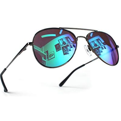 Miobo Lunettes de soleil miroir pour homme, femme et enfant Filtre UV400 CAT 3 Unisexe Miobo Lunettes de soleil miroir pour homme, femme et enfant Filtre UV400 CAT 3 Unisexe