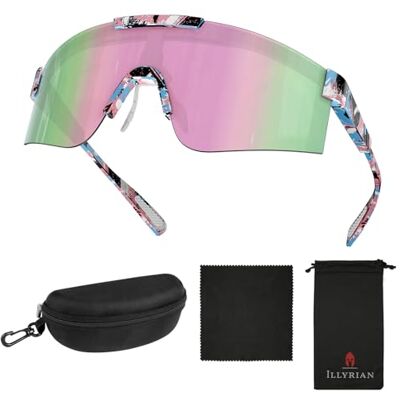 Ambienden Lunettes de soleil de course pour hommes et femmes Lunettes de soleil de sport polarisées avec UV400/coupe-vent Lunettes de cyclisme légères pour le ski, la randonnée, la pêche, le golf Ambienden Lunettes de soleil de course pour hommes et femmes Lunettes de soleil de sport polarisées avec UV400/coupe-vent Lunettes de cyclisme légères pour le ski, la randonnée, la pêche, le golf