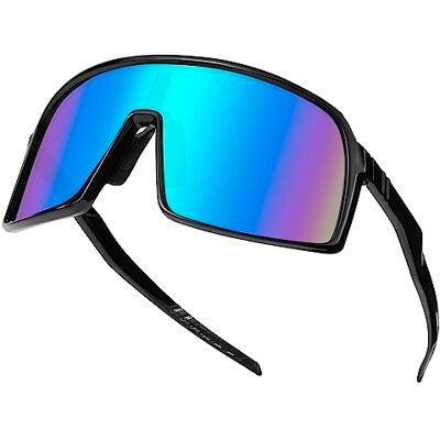 Heveer Lunettes de soleil de vélo pour homme Lunettes de sport polarisées UV400 Protection pour l'équitation, le ski, la course, le sport en plein air Bleu, Einheitsgröße Heveer Lunettes de soleil de vélo pour homme Lunettes de sport polarisées UV400 Protection pour l'équitation, le ski, la course, le sport en plein air Bleu, Einheitsgröße