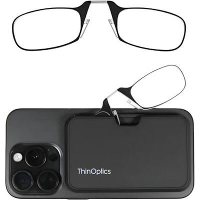 ThinOptics Lunettes de lecture +2.00 avec étui noir ThinOptics Lunettes de lecture +2.00 avec étui noir