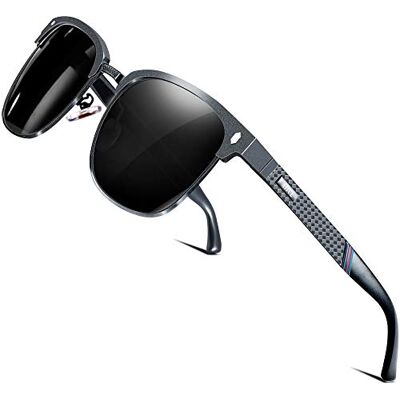 ATTCL Homme Lunettes De Soleil Polarisé Semi-cerclées Al-Mg métal Cadre Super Léger UV400 CAT 3 CE, Gris, M ATTCL Homme Lunettes De Soleil Polarisé Semi-cerclées Al-Mg métal Cadre Super Léger UV400 CAT 3 CE, Gris, M