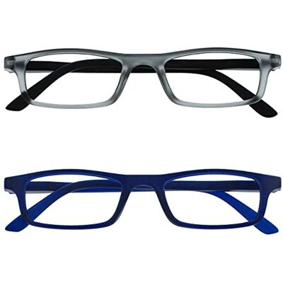 Opulize Lunettes de Lecture Bleu Marine Légères - Reading Glasses Opulize Lunettes de Lecture Bleu Marine Légères - Reading Glasses