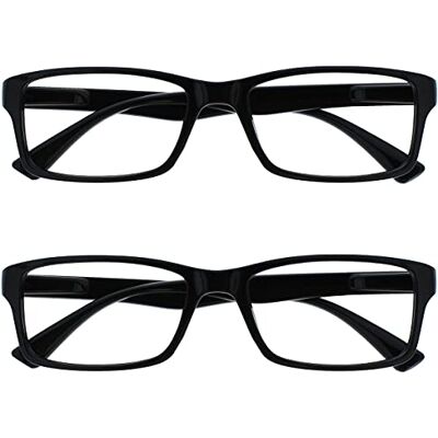 Lunettes de lecture noires Opulize - 2 paires - Style designer - Lunettes de lecture Lunettes de lecture noires Opulize - 2 paires - Style designer - Lunettes de lecture