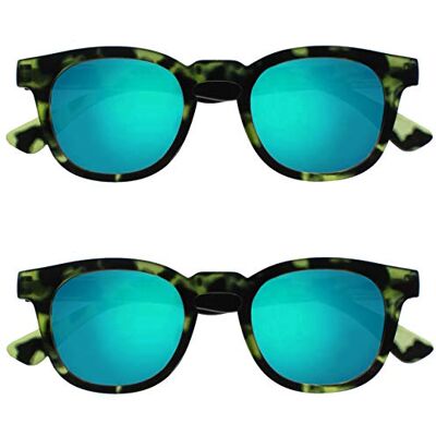 OPULIZE Bay Pack 2 En Miroir Épais Rond Hommes Femmes Écaille De Tortue Vert Mat Lecteurs Soleil SS97-6 +0,00 OPULIZE Bay Pack 2 En Miroir Épais Rond Hommes Femmes Écaille De Tortue Vert Mat Lecteurs Soleil SS97-6 +0,00