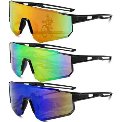 PQETBV Lunettes de Cyclisme, Lunettes de Soleil Polarisées pour Cyclistes, Lunette Velo Protection UV400 pour Course à Pied Cyclisme Pêche Conduite Golf Ski PQETBV Lunettes de Cyclisme, Lunettes de Soleil Polarisées pour Cyclistes, Lunette Velo Protection UV400 pour Course à Pied Cyclisme Pêche Conduite Golf Ski