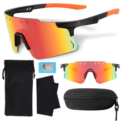 Uilfsur Lunettes de soleil rapides Rave Pour homme et femme Polarisées Lunettes de soleil pour homme et femme UV400 Lunettes de sport pour activités de plein air comme l'équitation, le ski Uilfsur Lunettes de soleil rapides Rave Pour homme et femme Polarisées Lunettes de soleil pour homme et femme UV400 Lunettes de sport pour activités de plein air comme l'équitation, le ski