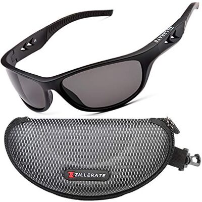 ZILLERATE Lunettes de soleil de sport polarisées pour hommes et femmes Protection UV400 Monture TR90 légère et durable Pour cyclisme, course à pied, golf, pêche, voile et ski Étui rigide inclus ZILLERATE Lunettes de soleil de sport polarisées pour hommes et femmes Protection UV400 Monture TR90 légère et durable Pour cyclisme, course à pied, golf, pêche, voile et ski Étui rigide inclus