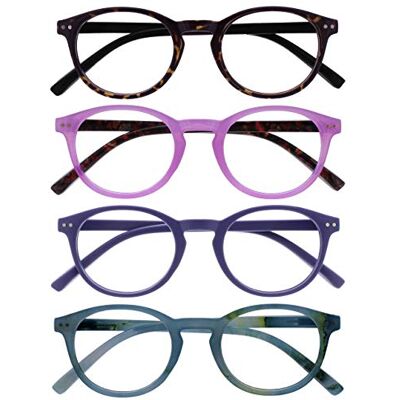 Lunettes de lecture Opulize Zen - Monture ronde petite - Couleurs variées - Résistantes aux rayures Lunettes de lecture Opulize Zen - Monture ronde petite - Couleurs variées - Résistantes aux rayures
