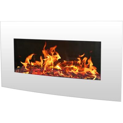 Breakling Cheminée Électrique Murale Effet Flammes LEDs chauffante Blanche 2000W 90 x 55 cm Télécommande Chauffage 2000W Breakling Cheminée Électrique Murale Effet Flammes LEDs chauffante Blanche 2000W 90 x 55 cm Télécommande Chauffage 2000W