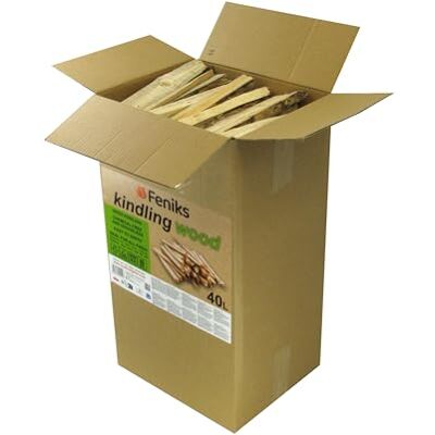 Feniks Allume-feu de 40 litres (environ 10-11 kg), bois sec pour cheminée et barbecue, longueur env. 25 cm Feniks Allume-feu de 40 litres (environ 10-11 kg), bois sec pour cheminée et barbecue, longueur env. 25 cm