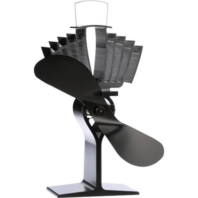 Ecofan 812AMXBX Ventilateur de poêle à bois alimenté par la chaleur, noir, bilingue Ecofan 812AMXBX Ventilateur de poêle à bois alimenté par la chaleur, noir, bilingue