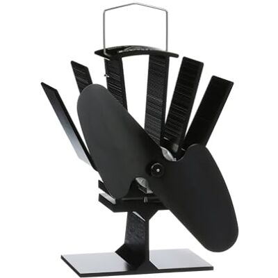 Ecofan 815CAXBX Ventilateur de poêle à bois à chaleur Noir 85 CFM Ecofan 815CAXBX Ventilateur de poêle à bois à chaleur Noir 85 CFM