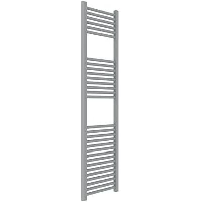 ERCOS Chauffe-serviettes chauffant pour salle de bain, dimensions 400 x 1 500 mm, radiateur de salle de bain, couleur gris titane, fixations de 1/2" fournies avec kit de montage ERCOS Chauffe-serviettes chauffant pour salle de bain, dimensions 400 x 1 500 mm, radiateur de salle de bain, couleur gris titane, fixations de 1/2" fournies avec kit de montage