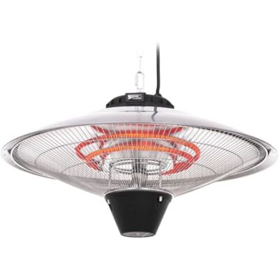 Bastilipo Poêle d'extérieur suspendu modèle Prometeo Umbrela, 1500 W de puissance, télécommande, résistances infrarouges à large spectre Bastilipo Poêle d'extérieur suspendu modèle Prometeo Umbrela, 1500 W de puissance, télécommande, résistances infrarouges à large spectre