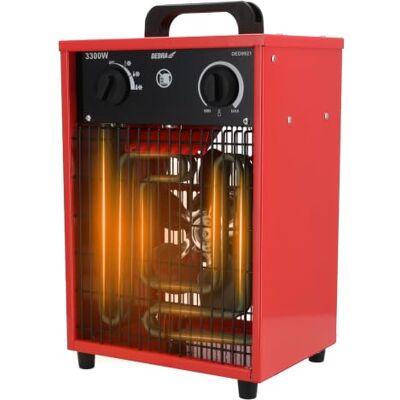 Dedra Chauffage d'air électrique 3,3 kW, idéal pour les espaces clos, thermostat, trois modes de fonctionnement, réglage précis de la température, boîtier métallique Dedra Chauffage d'air électrique 3,3 kW, idéal pour les espaces clos, thermostat, trois modes de fonctionnement, réglage précis de la température, boîtier métallique