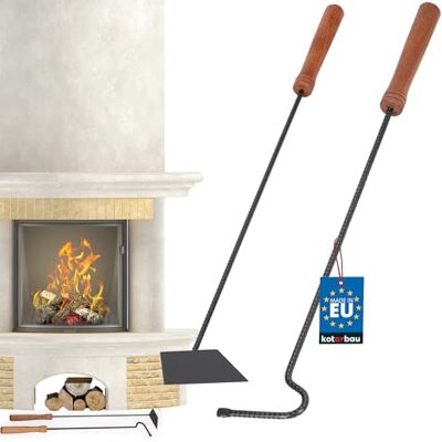 KOTARBAU ® Racloir Cendres de Cheminée Tisonnier Grattoir a Cendre Tisonnier four à Bois Grattoir Cheminée Accessoires Pour Poêle À Bois Durable Sécurisé Fonctionnel KOTARBAU ® Racloir Cendres de Cheminée Tisonnier Grattoir a Cendre Tisonnier four à Bois Grattoir Cheminée Accessoires Pour Poêle À Bois Durable Sécurisé Fonctionnel