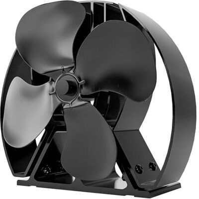 Forest Master Ventilateur de poêle avancé Viking – Design puissant à 4 lames pour une circulation de la chaleur dans les poêles à bois et cheminées (noir satiné, air viking) Forest Master Ventilateur de poêle avancé Viking – Design puissant à 4 lames pour une circulation de la chaleur dans les poêles à bois et cheminées (noir satiné, air viking)