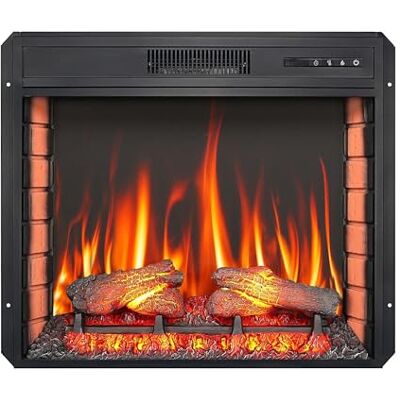 ArtiFlame AF28S Cheminée électrique encastrée LED avec effet flamme 3D, 1800 W, bruit de crépitement, cheminée avec télécommande et thermostat, noir ArtiFlame AF28S Cheminée électrique encastrée LED avec effet flamme 3D, 1800 W, bruit de crépitement, cheminée avec télécommande et thermostat, noir