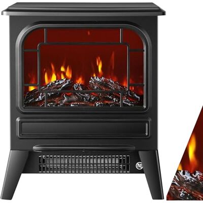 SHX Cheminée électrique avec radiateur soufflant 1950 W Chauffage électrique LED Effet flamme Chauffage silencieux Réglable Noir SHX Cheminée électrique avec radiateur soufflant 1950 W Chauffage électrique LED Effet flamme Chauffage silencieux Réglable Noir