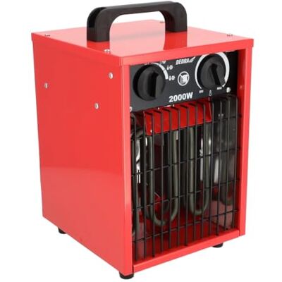 Dedra Chauffage soufflant électrique DED9920 – 1000 W / 2000 W, thermostat, protection contre la surchauffe, 3 modes de fonctionnement, réglage de la température, ventilateur axial, boîtier métallique Dedra Chauffage soufflant électrique DED9920 – 1000 W / 2000 W, thermostat, protection contre la surchauffe, 3 modes de fonctionnement, réglage de la température, ventilateur axial, boîtier métallique