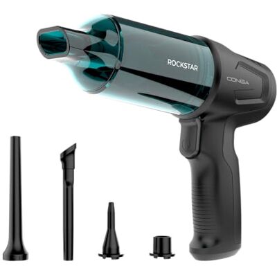 Cecotec BLDC Aspirateur à main sans fil Moteur Conga Rockstar Micro Hand. 80 W, puissance d'aspiration 12 kPa, fonction d'aspiration et de soufflage, 2 modes, autonomie 25 min, kit d'accessoires Cecotec BLDC Aspirateur à main sans fil Moteur Conga Rockstar Micro Hand. 80 W, puissance d'aspiration 12 kPa, fonction d'aspiration et de soufflage, 2 modes, autonomie 25 min, kit d'accessoires