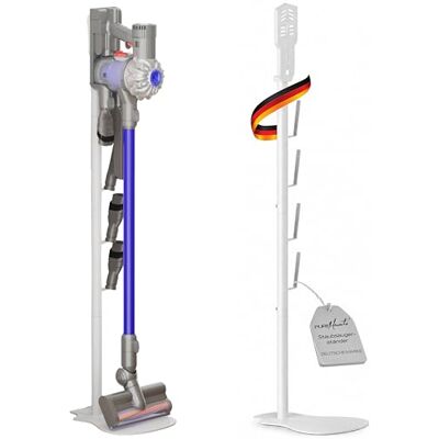 PureMounts Support d'aspirateur universel compatible avec Dyson, Philips, Samsung, Bosch, Miele, Anyson, Xiaomi, support de sol, support d'accessoires, blanc PureMounts Support d'aspirateur universel compatible avec Dyson, Philips, Samsung, Bosch, Miele, Anyson, Xiaomi, support de sol, support d'accessoires, blanc