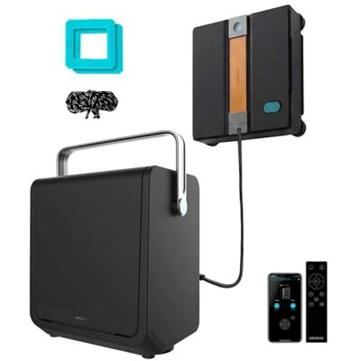 Cecotec Robot nettoyeur de vitres Conga Windroid W100 Station de batterie pour 120 minutes d'autonomie, enrouleur automatique de câble, 4 sprays, serpillères d'angle EdgeSpins, application + Cecotec Robot nettoyeur de vitres Conga Windroid W100 Station de batterie pour 120 minutes d'autonomie, enrouleur automatique de câble, 4 sprays, serpillères d'angle EdgeSpins, application +