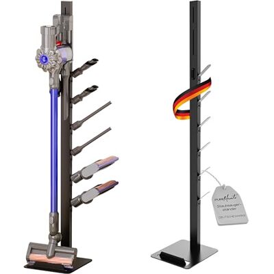 PureMounts Support pour aspirateur compatible avec les séries Dyson Gen5, V15, V12, V11, V10, V8, V7, V6, support de sol, support d'accessoires, noir PureMounts Support pour aspirateur compatible avec les séries Dyson Gen5, V15, V12, V11, V10, V8, V7, V6, support de sol, support d'accessoires, noir