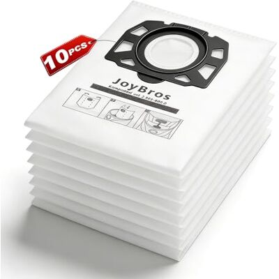 JoyBros 10 Pièces Sacs à Poussière für Kärcher WD4-7/ MV4-6/2.863-006.0/ KFI 487 de Rechange Sac Aspirateur avec karcher WD6 P/ WD5 P/ WD6 P Premium JoyBros 10 Pièces Sacs à Poussière für Kärcher WD4-7/ MV4-6/2.863-006.0/ KFI 487 de Rechange Sac Aspirateur avec karcher WD6 P/ WD5 P/ WD6 P Premium