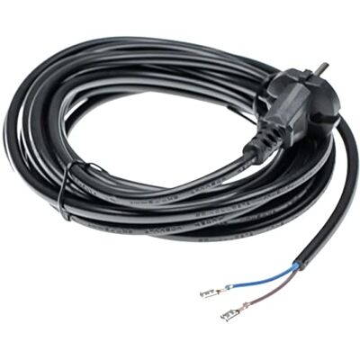 vhbw Câble d'alimentation universel pour divers aspirateurs, par exemple compatible avec Kärcher, Siemens, Miele Câble de 6 m 1000 W Noir vhbw Câble d'alimentation universel pour divers aspirateurs, par exemple compatible avec Kärcher, Siemens, Miele Câble de 6 m 1000 W Noir