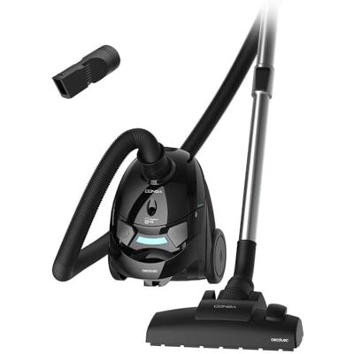 Cecotec Powerbag 2000 Aspirateur traîneau avec sac Conga 800 W, 16 kPa, réservoir 2 L, filtre haute efficacité, tube télescopique métallique, accessoires pour meubles et coins, câble de 4 m Cecotec Powerbag 2000 Aspirateur traîneau avec sac Conga 800 W, 16 kPa, réservoir 2 L, filtre haute efficacité, tube télescopique métallique, accessoires pour meubles et coins, câble de 4 m