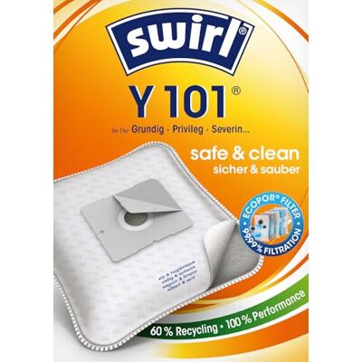 Swirl Lot de 10 sacs d'aspirateur EcoPor Y101 Swirl Lot de 10 sacs d'aspirateur EcoPor Y101