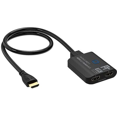 FeinTech SW211 Commutateur HDMI 2.1 4K 120Hz 2 en 1 ou 1 en 2 sorties bidirectionnel, câble intégré, 8K, 48 Gbit/s, répartiteur HDR, VRR, ALLM et Dolby Vision FeinTech SW211 Commutateur HDMI 2.1 4K 120Hz 2 en 1 ou 1 en 2 sorties bidirectionnel, câble intégré, 8K, 48 Gbit/s, répartiteur HDR, VRR, ALLM et Dolby Vision