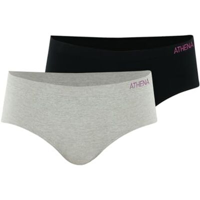 Athena Lot de 2 Boxers Fille Sans Couture Fashion Tricotage Microfibre Douce – Zero Frottement Label OEKO-TEX® standard 100 Athena Lot de 2 Boxers Fille Sans Couture Fashion Tricotage Microfibre Douce – Zero Frottement Label OEKO-TEX® standard 100