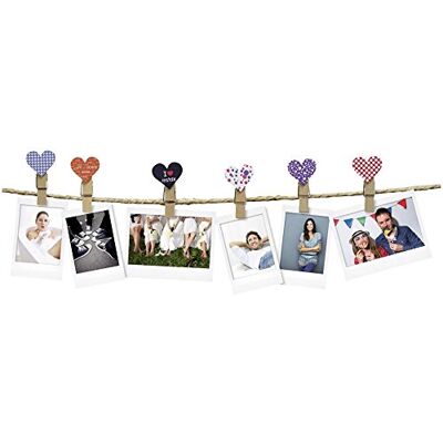 instax Fujifilm 70100127833 Pince en Forme de cœur, Lot de 10 pièces, Multicolore instax Fujifilm 70100127833 Pince en Forme de cœur, Lot de 10 pièces, Multicolore