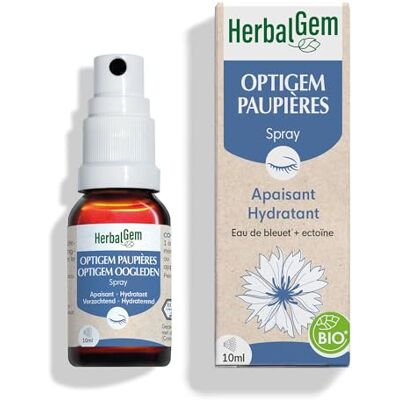 Herbalgem Optigem Spray Paupières Bio Bleuet 10 ml Rafraîchissement instantané pour paupières fatiguées, apaisant et hydratant. Format spray pratique. Herbalgem Optigem Spray Paupières Bio Bleuet 10 ml Rafraîchissement instantané pour paupières fatiguées, apaisant et hydratant. Format spray pratique.