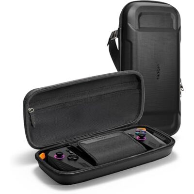 Spigen Rugged Armor Pro Coque Compatibe avec ASUS ROG Ally X (2024), ASUS Rog Ally (2023) RC71L et MSI Claw A1M Étui de Voyage avec Poches, Sac de Rangement Noir Spigen Rugged Armor Pro Coque Compatibe avec ASUS ROG Ally X (2024), ASUS Rog Ally (2023) RC71L et MSI Claw A1M Étui de Voyage avec Poches, Sac de Rangement Noir